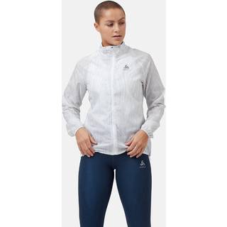 Odlo Zeroweight Print Jakke Dame Str. L - Let, Åndbar & Refleksiv til Løb