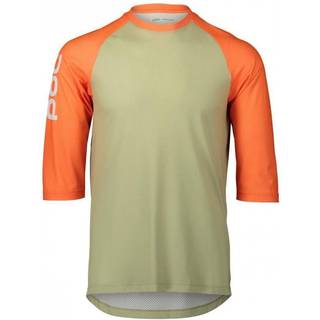 Poc Cykeltrøje MTB Pure 3/4 Jersey Prehnite Green/Zink Orange