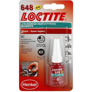 Loctite Cylindrisk fastgørelse loctite 648, 5 ml