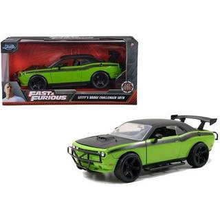 Jada Toys 253203043 Fast & Furious Lettys Dodge Challenger SRT8 Off Road Car Tuning Model 1:24 Skala med spoiler ?bning Dodge Bonnet and Trunk Wh