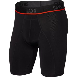 Saxx Kinetic Light-Compression Mesh Long Leg Syntetisk undertøj Herrer størrelse XL farve sort