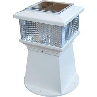 Brobelysning Dock Edge Piling Lite, LED med solcelleopladning, hvid