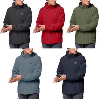 Jack Wolfskin Men's Stormy Point 2-Layer Jacket Black, S