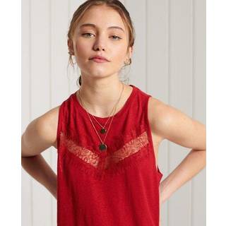 Superdry Ærmeløs Chevron top med blondedesign