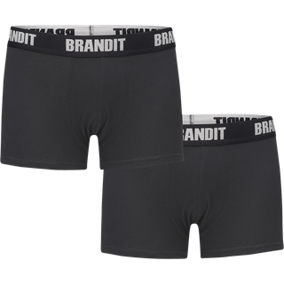 Brandit Boxershorts med Logo 2-Pak Sort / Sort