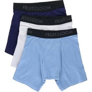 Fruit Of The Loom Herre ?ndbare trusser Moisture Wicking Underwear Assorted Color Multipacks Boxer Cotton Mesh - Sort/Gr? Stor US