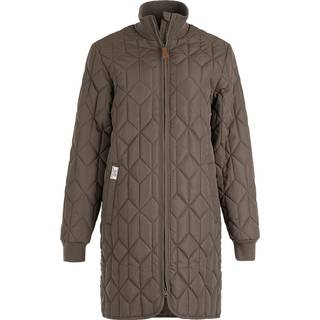 Weather report nokka long quilted jakke dame, major brown