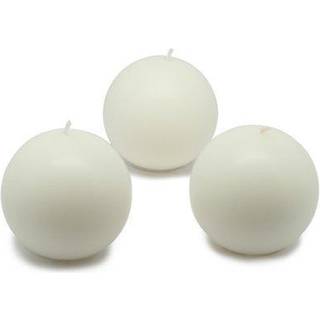 Zest Candle CBZ-014 6-stykke kugle stearinlys 3-tommer Whit White 6 Count