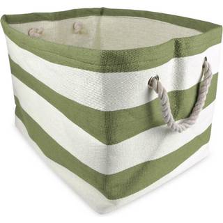 Dii Paper Bin Stripe Olive Green Rectangle Large