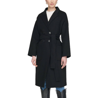 Dylan Coat - Black Cashmere Blend Xxs