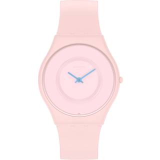 Skin Classic Caricia Rose Quartz Pink Dial Pink Silicone Strap Ladies Watch SS09P100