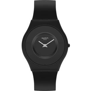 Skin Classic Caricia Negra Quartz Black Dial Black Silicone Strap Ladies Watch SS09B100