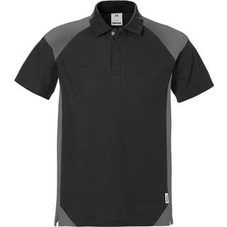 Fristads 122407 Poloshirt, Image Sort/grå XL