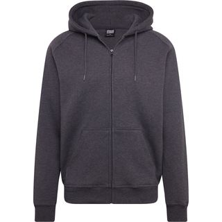 Urban Classics Hoodie med Lynlås Koksgrå
