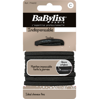 BaByliss Paris Accessories Indispensable 794602 Hårelastikker Sort Non-Slip 9 stk.