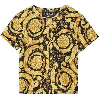 Versace Kids Baby Barocco cotton-blend T-shirt - black - M 9-12
