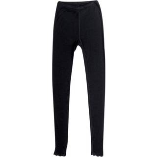 Leggings i sort ren uld med blondekant