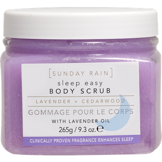 Sunday rain sleep easy body scrub lavender + cedarwood 265g