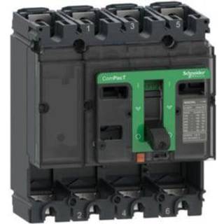 Schneider Electric Maksimalafbryder uden strømrelæ, ComPacT NSX250F, 36 kA ved 415 VAC 50/60 Hz, 250 A, 4 poler