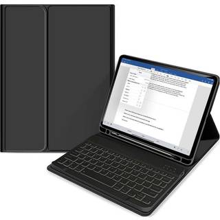iPad Air 10.9-11" (2025-2020) Tech-Protect Keyboard Cover m. Pencil Holder - Engelsk Layout - Sort