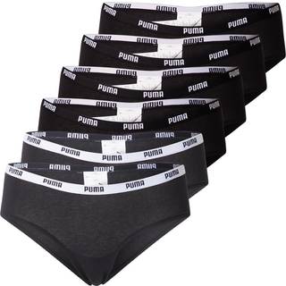 Women&#39;s Puma&#39;s Hipster Underwear 6 pack, Size 2, Clothing - Black - 2