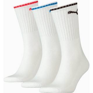 Puma 3-pak Crew Sock Stripe - White - Str 47/49