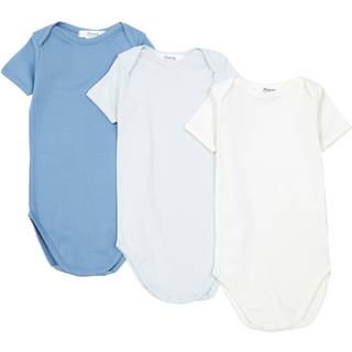 Bonpoint Baby set of 3 cotton bodysuits - blue - M 3