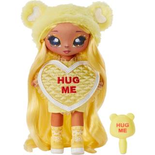 Na! Na! Na! Overraskelse MGA Entertainment Maria Buttercup-Yellow Teddy Bear-inspireret 7.5 """" Mode dukke med blond h?rhjerteformet kjole og b?rs