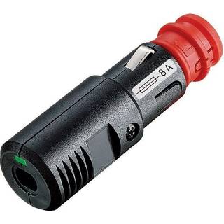 Stikprop til cigarettænderstik Pro Car, 12 / 24 V, 8 A, passer kabel 2.5 mm², med indbygget sikring (8 A) &amp; LED-diode