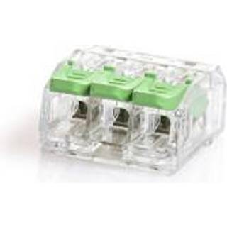 Skrueløs samlemuffe 3x0,2-4 mm2 Transparent