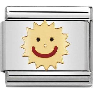 Nomination Classic - FUN Edelstahl, Email und 18K-Gold (Sonne) - gold