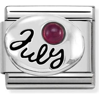 Nomination July Ruby Stone Birthstone Charm - Silver