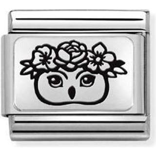 Nomination Owl With Flowers Charm - Silver