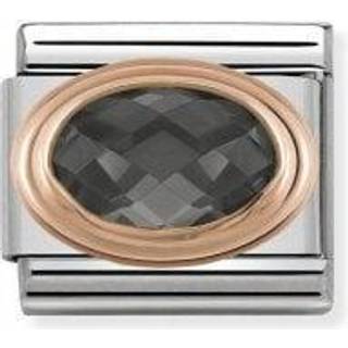 Nomination Classic - Composable Classic - 9k Roségold, Edelstahl, Zirkonia - 430601/011 - schwarz