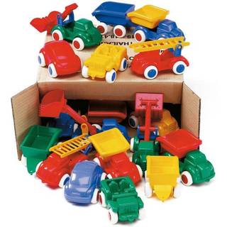 Vikingtoys 14 cm Køretøjer i kasse - 18 stk - Fra 1 år