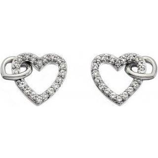 Hot Diamonds DE605 Damen-Ohrringe Herz Silber mit Diamanten Togetherness