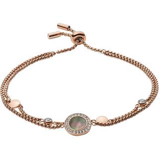 Fossil JF02951791 Rose Tone Crystal Slider Bracelet - J49153