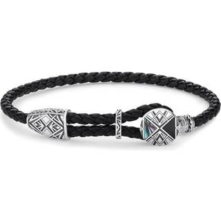 Thomas Sabo Lederarmband - Rebel at Heart - Coin - A1862-981-11-L25v - schwarz