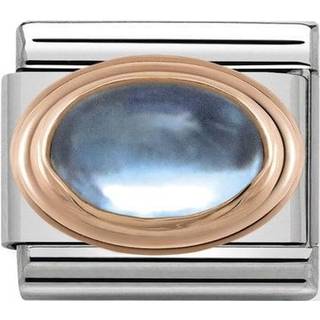 Nomination Rose Gold Blue Topaz Charm - Stainless Steel