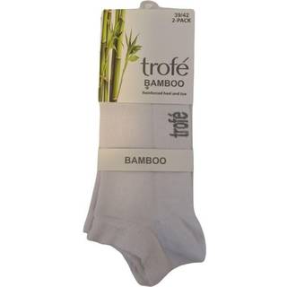 Trofe Bamboo Sneaker Socks - White - Str 43/46
