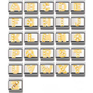 Nomination Classic - BUCHSTABEN Edelstahl, 18K-Gold und Cubic Zirc. (S) - gold