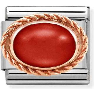 Nomination Rose Gold Red Coral Oval Charm