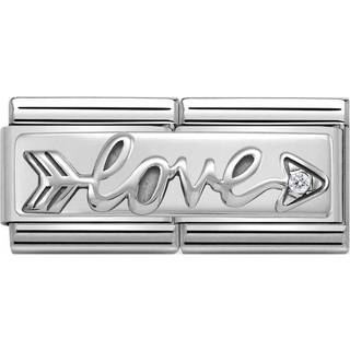 Nomination Arrow Love Double Plate Charm - Stainless Steel - Silver