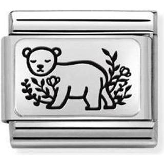 Nomination Bear With Flowers Charm - Stainless Steel - Silver