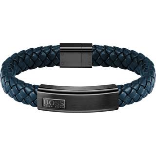 Armbånd Hugo Boss Lander Flettet Blå læder