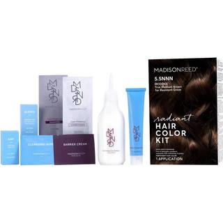 Madison Reed Radiant Hårfarvekit - Mellembrun (5.5NNN Modena Brown) 100% dækkning af gråt hår, ammoniakfri permanent hårfarve