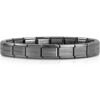 Nomination Classic Gunmetal Base Bracelet - 14 Links / 12cm - Black