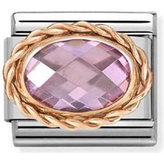 Nomination Framed Pink Crystal Oval Charm