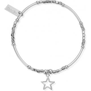 ChloBo Silver Mini Cube Open Star Bracelet - Silver - 18cm