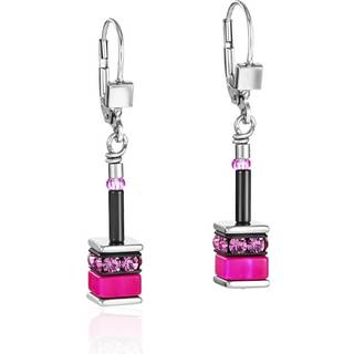 Coeur De Lion Geo Small Multicoloured Earrings - Pink